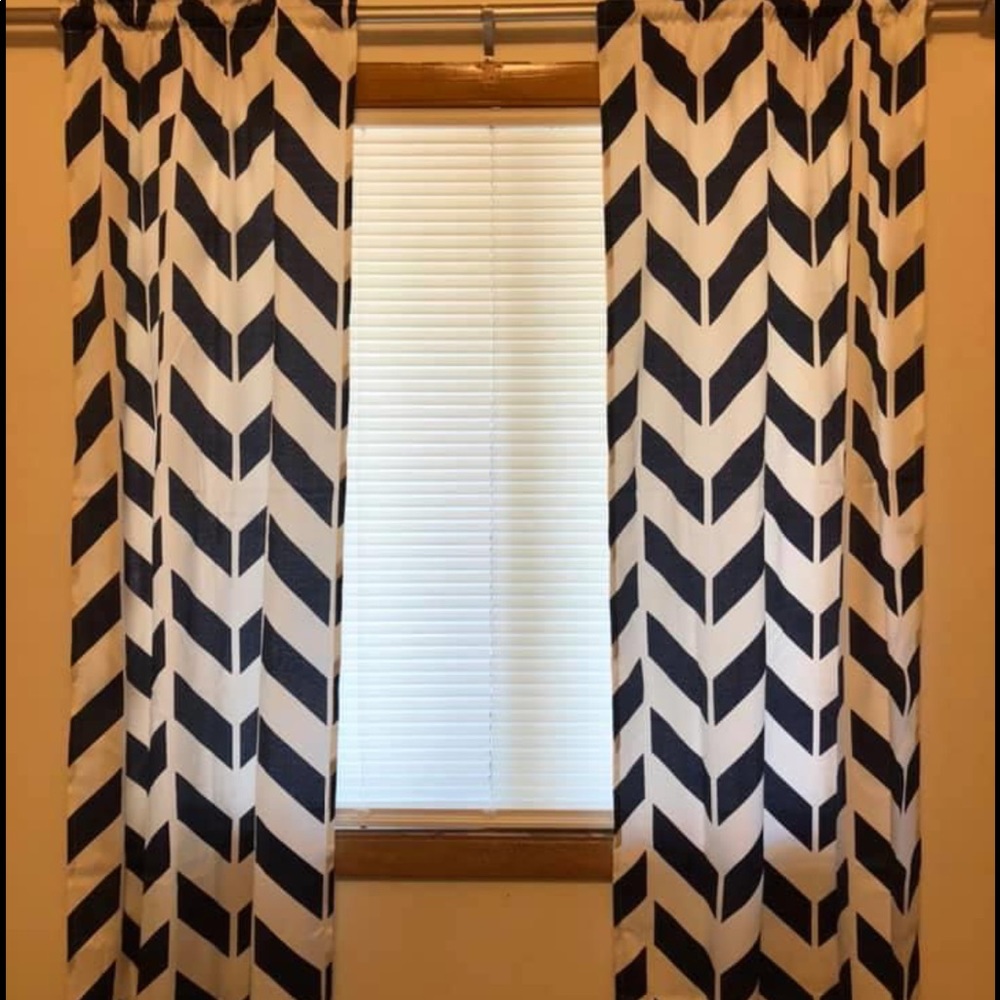 Navy Chevron Panels